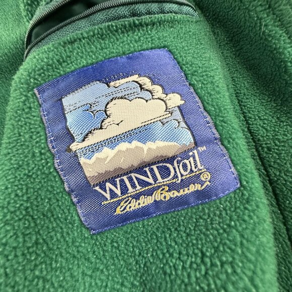 Vintage Eddie Bauer Jacket Womens Large White Windfoil Made USA Fleece Lined 90s - Picture 5 of 16